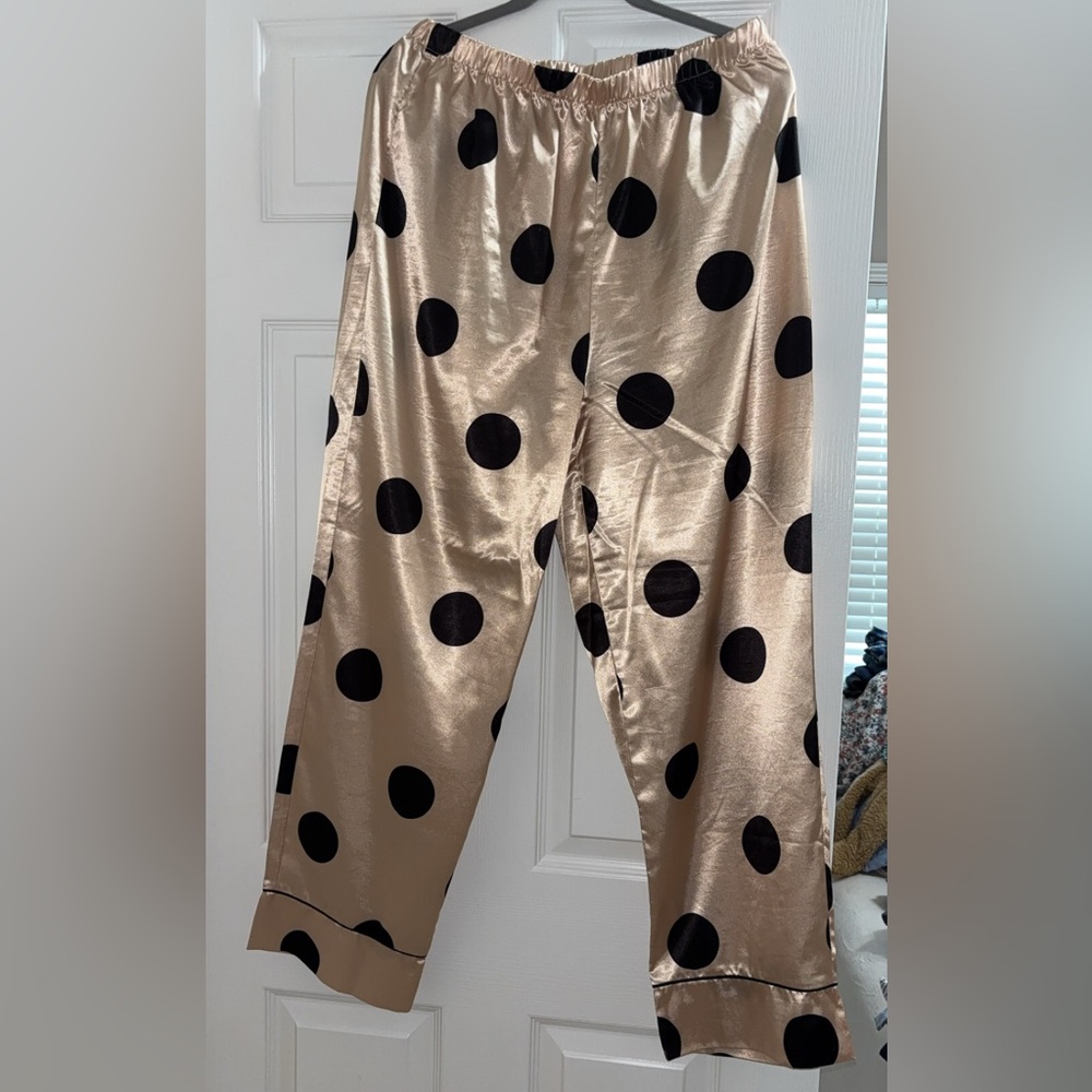 Nasty Gal Black Polka Dot Women’s Pajama Pants